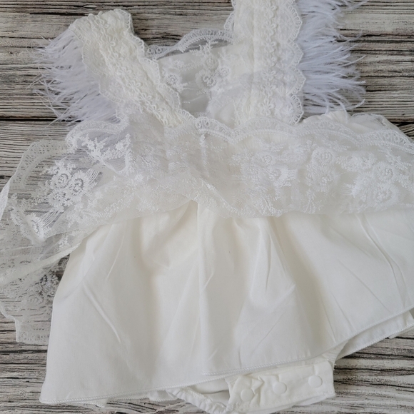 Baby Girl Christmas Dress Green White Fringe Sleeve Christmas Dress NWT - Picture 12 of 15